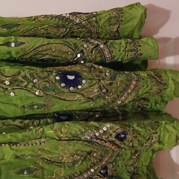 Beautiful boho green skirt - Picture 3 of 4